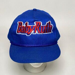 Vintage Baby Ruth Trucker Snapback Hat Embroidered Logo Rope Detail Nascar
